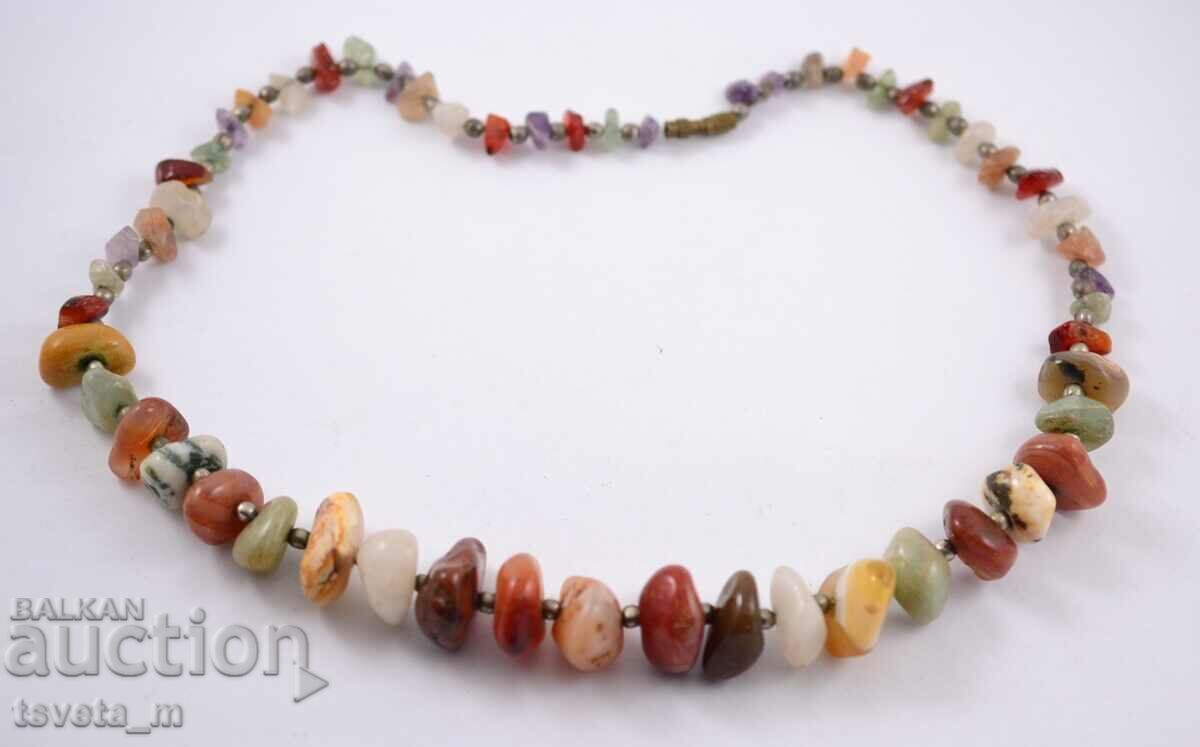 Auction Necklace with natural agate stones Auction Necklace with natural agate stones