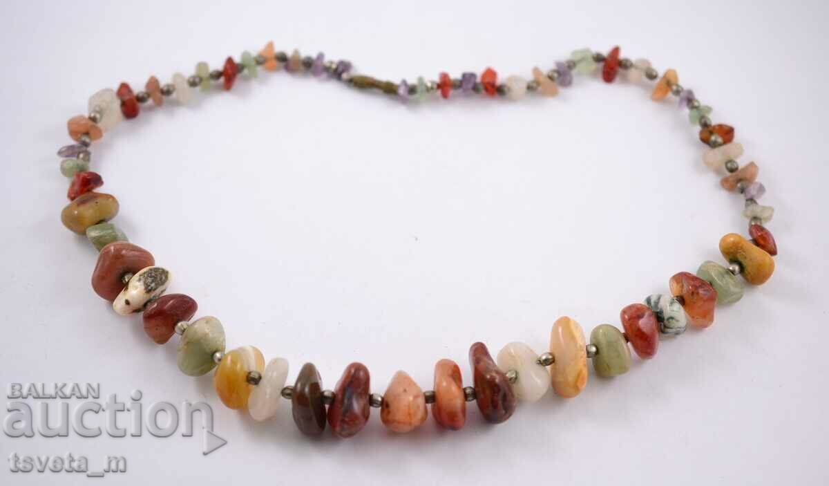 Necklace with natural agate stones Necklace with natural agate stones