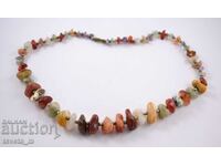 Necklace with natural agate stones
