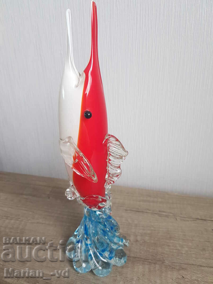 Auction Multicolored Fish - Murano Glass Vase Barbini 1950 Auction Multicolored Fish - Murano Glass Vase Barbini 1950