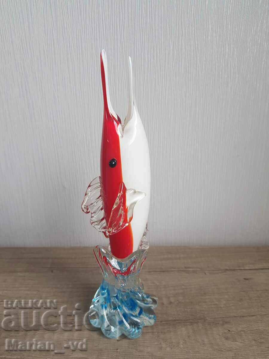 Multicolored Fish - Murano Glass Vase Barbini 1950