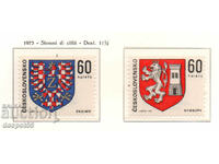 1975. Czechoslovakia. Coats of arms of Czech regional capitals.