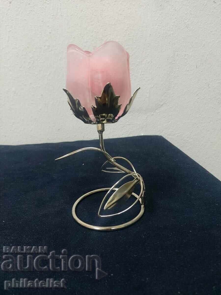 Κηροπήγιο - Τριαντάφυλλο - Ιδανικό δώρο