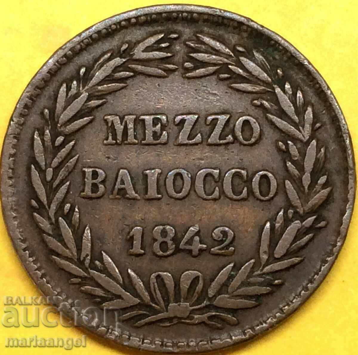 1/2 bayoko 1842 Vatican Rome 24mm med