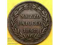 1/2 bayoko 1842 Vatican Rome 24mm med
