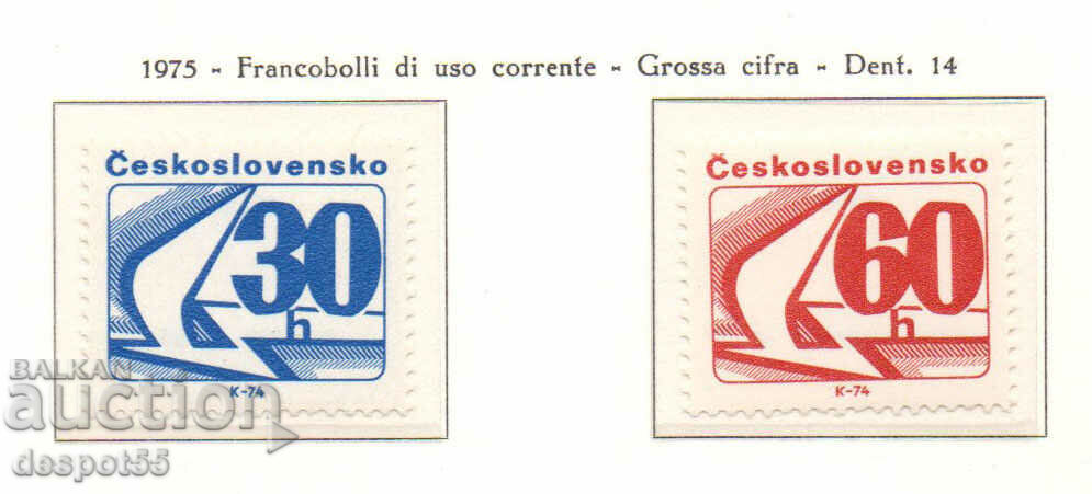 1975. Cehoslovacia. Timbre de rulou.