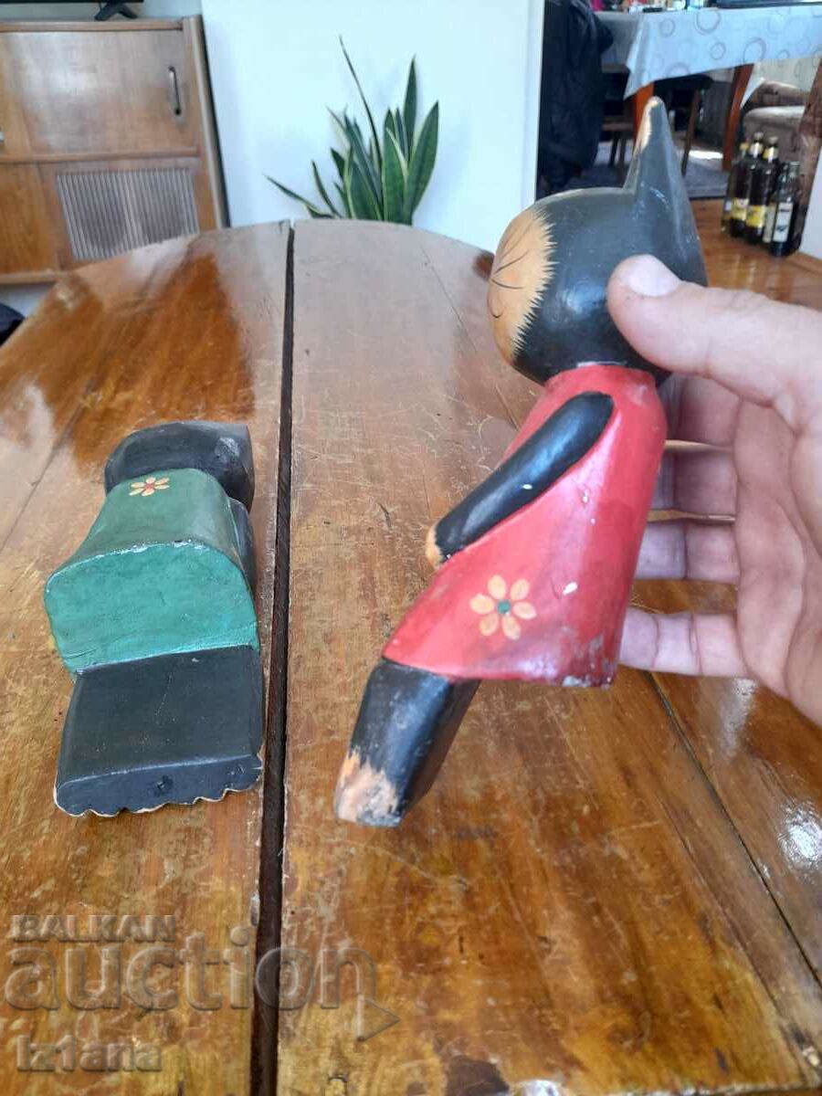 Figurine din lemn de pisici - 5