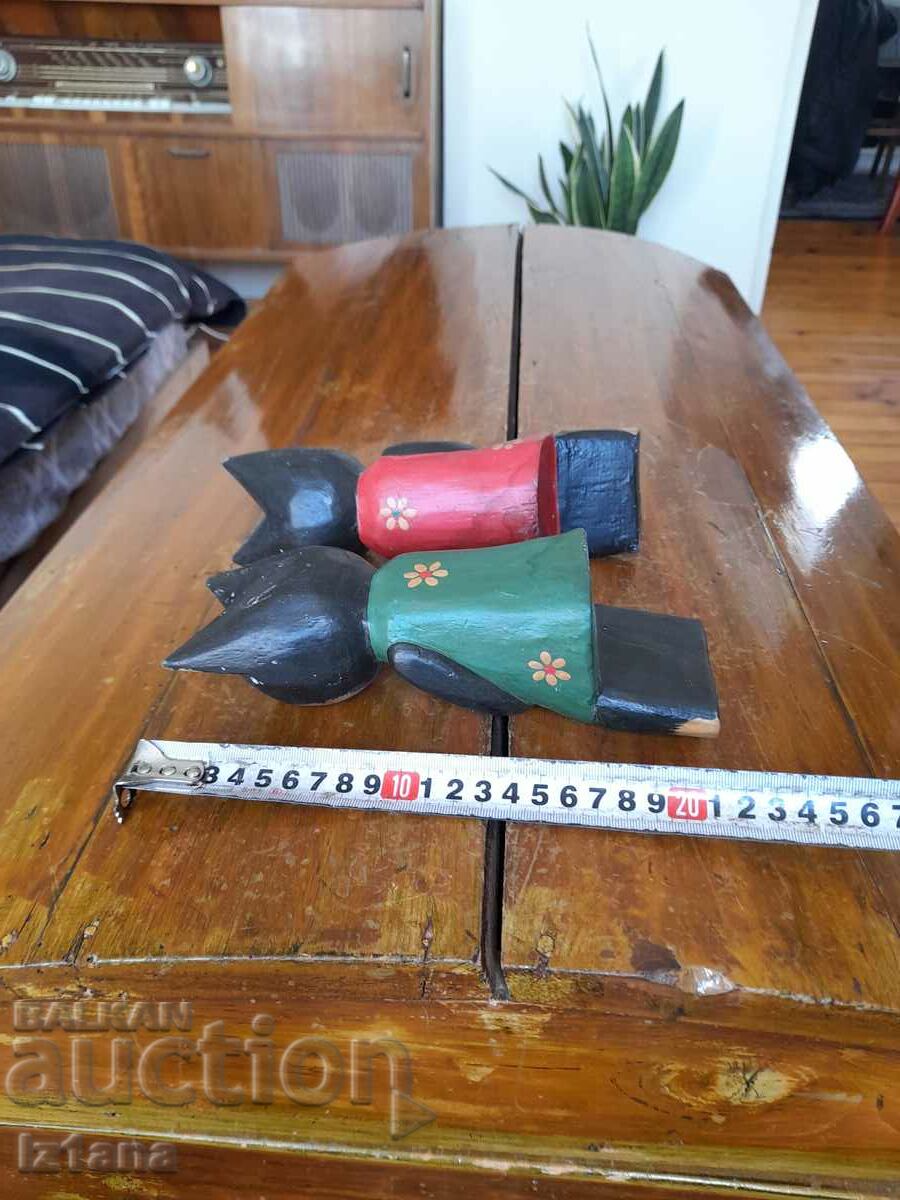 Figurine din lemn de pisici - 7