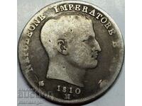 Наполеон 1 лира 1810 Италия М - Милан сребро Патина