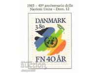 1985. Denmark. 40th anniversary of the United Nations.