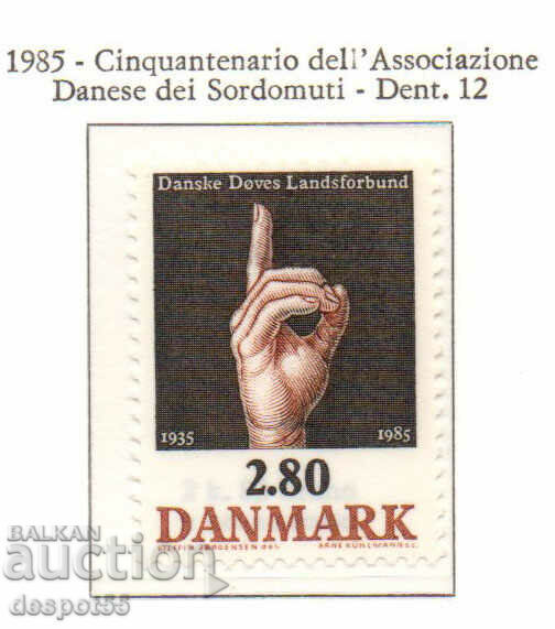 1985. Denmark. 50 years of the Danish Deaf Association.