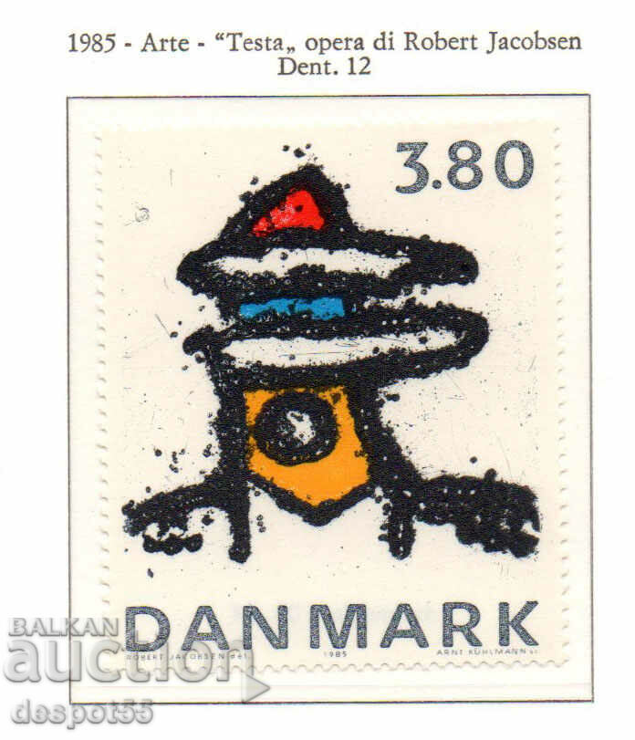 1985. Δανία. Αφηρημένη ζωγραφική του Robert Jacobsen.
