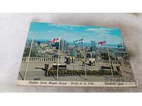 Postcard Montreal Skyline from Mount Royal 1972
