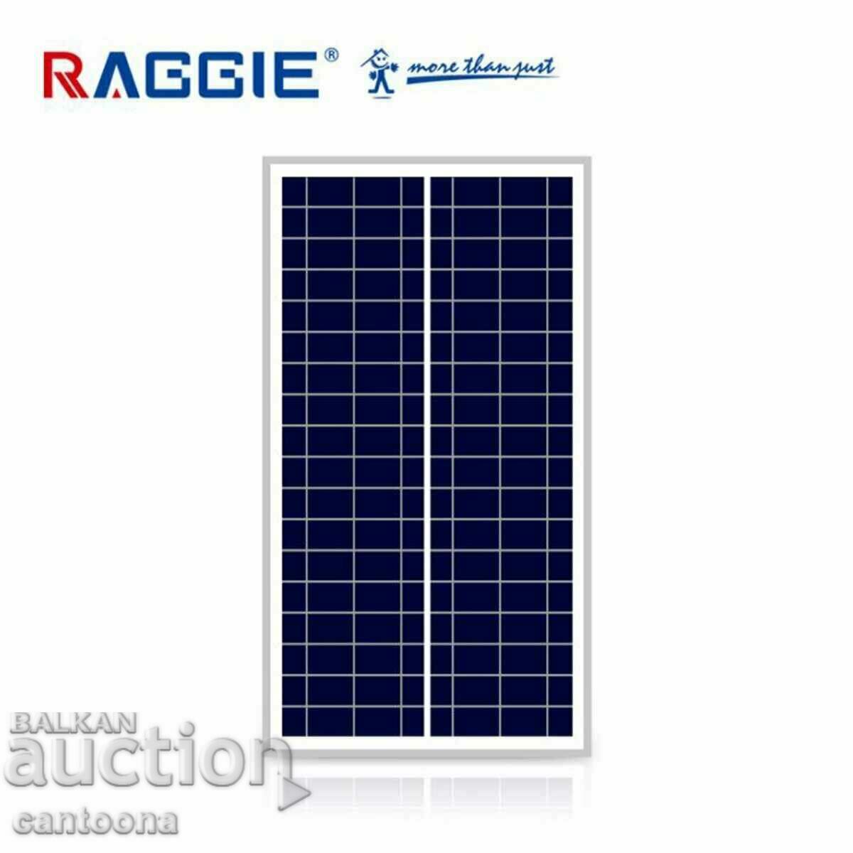 Photovoltaic solar panel 20W, polycrystalline silicon, 62x36