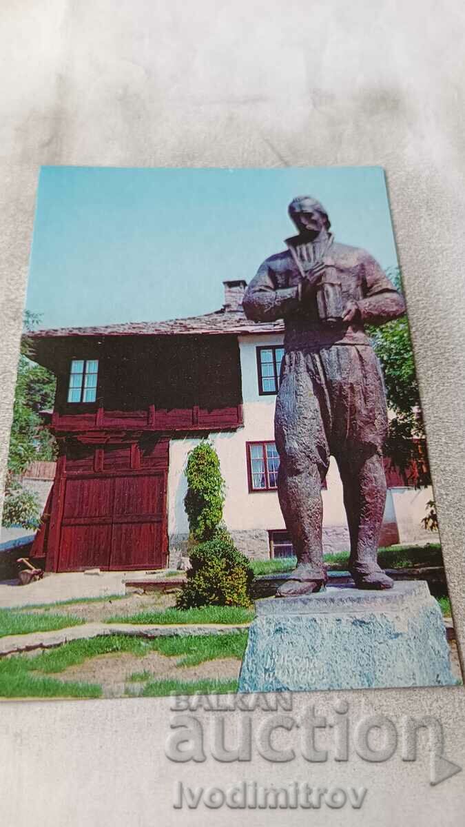 Carte poștală Dryanovo Monumentul lui Kolyo Ficheto 1973