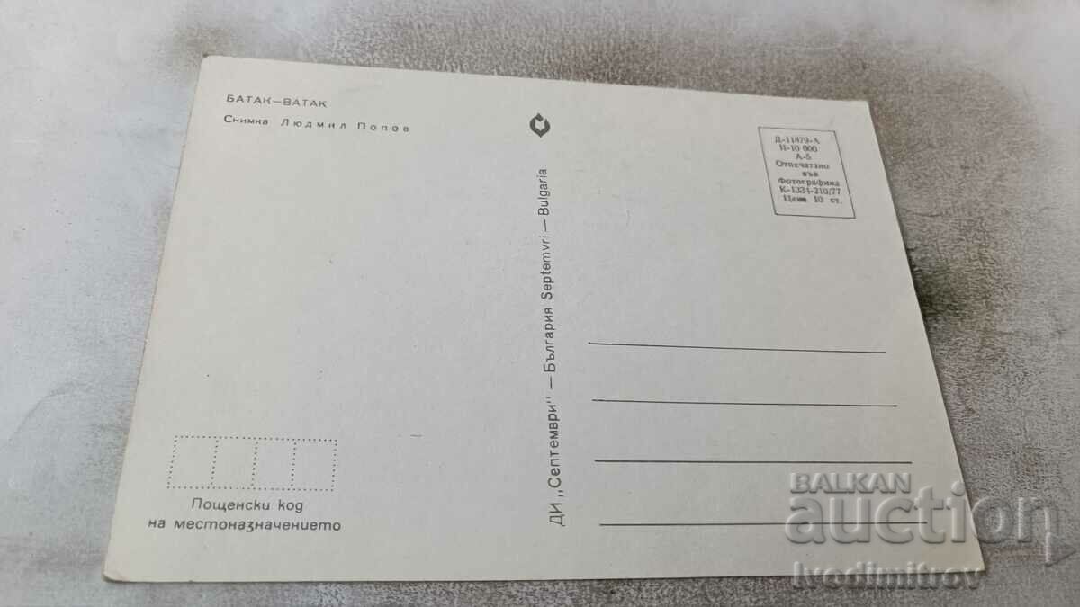 Batak 1977 postcard with price 0.85 BGN | € 0.43 Batak 1977 postcard with price 0.85 BGN | € 0.43