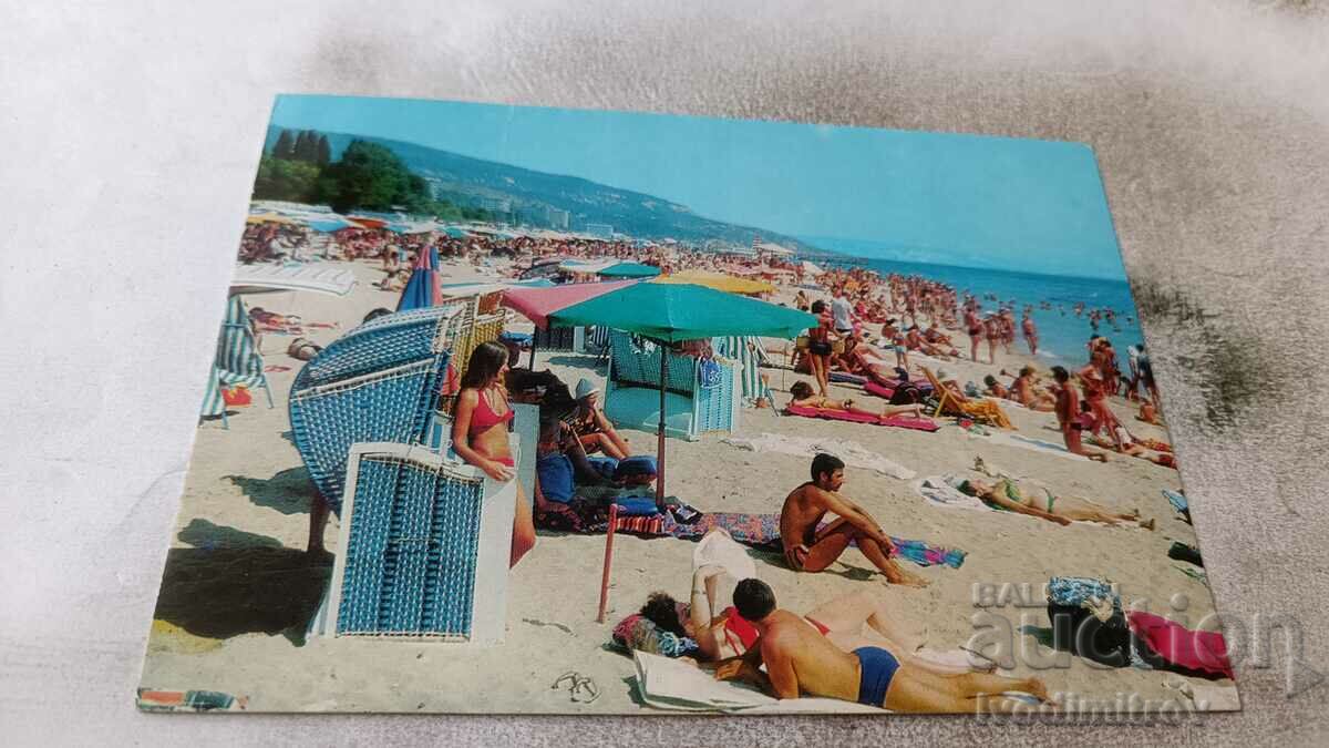 Postcard Golden Sands Beach 1973