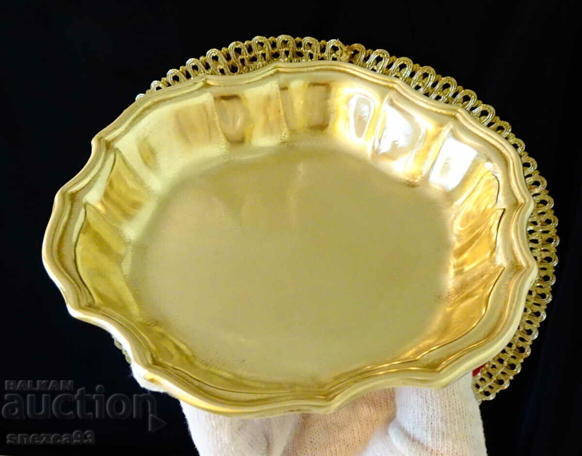 Bronze salad bowl, cup, baroque - 6 Bronze salad bowl, cup, baroque - 6