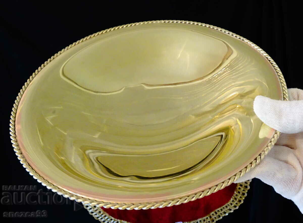 Επιχρυσωμένο χάλκινο φρουτιέρα 24 εκ - 5 Επιχρυσωμένο χάλκινο φρουτιέρα 24 εκ - 5