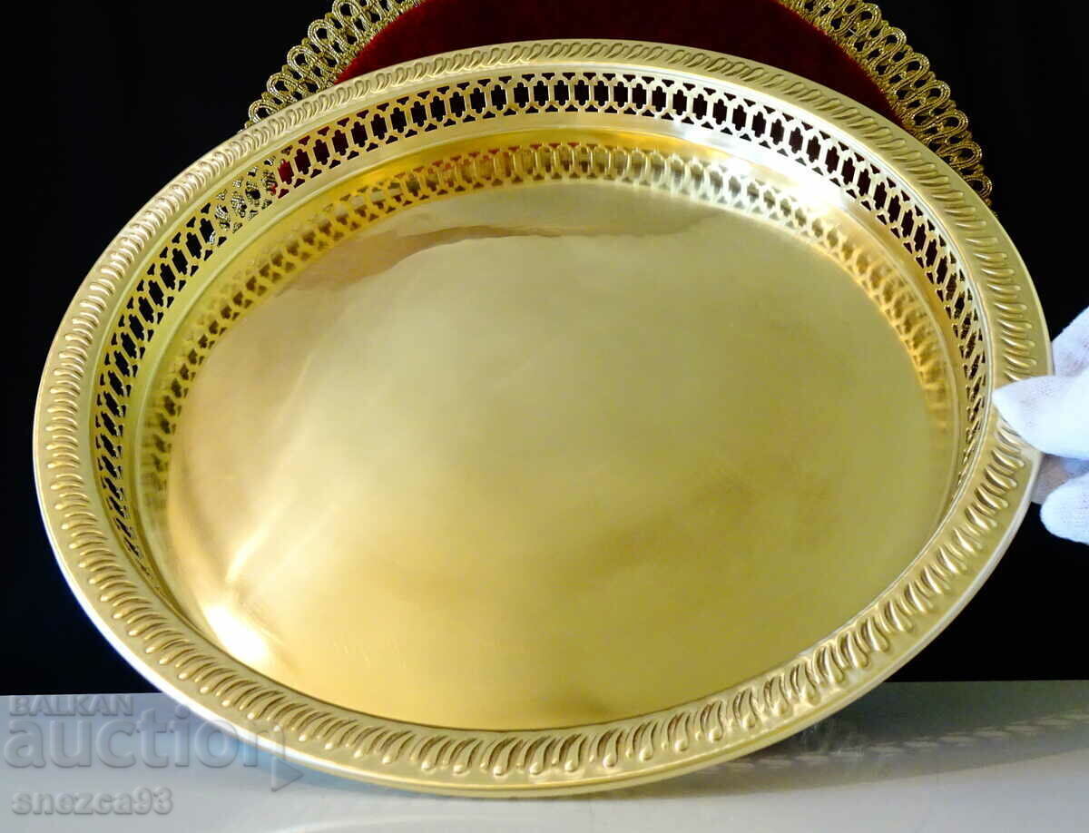 Bronze tray, serving dish 33 cm, openwork Bronze tray, serving dish 33 cm, openwork