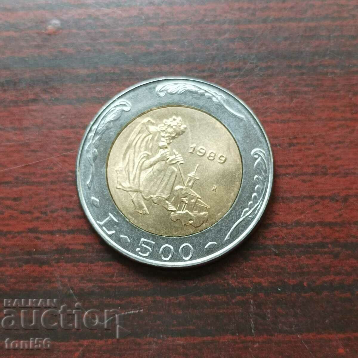 San Marino 500 λίρες 1989 aUNC