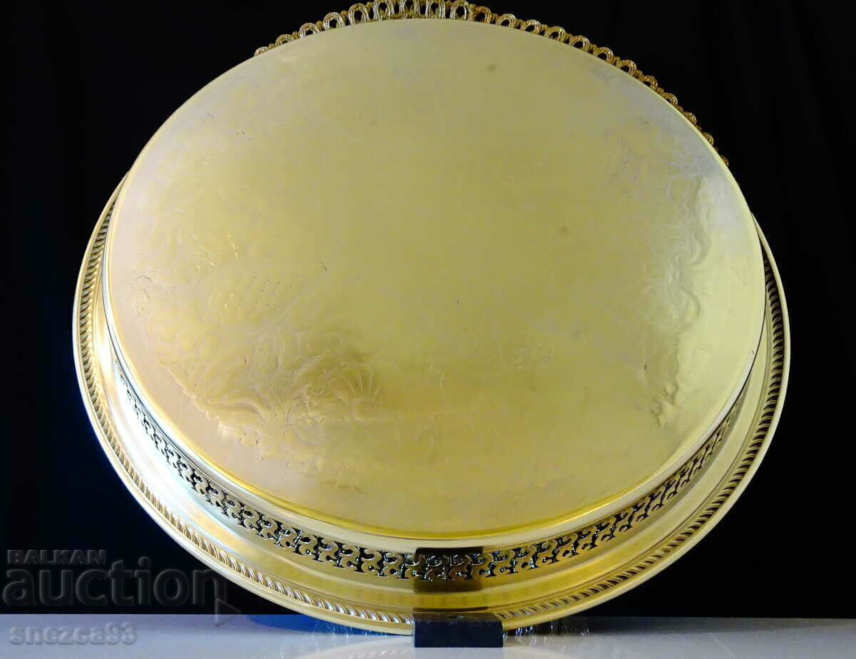 Auction  Canadian Bronze Viking Plate Tray, Fabulous Baroque