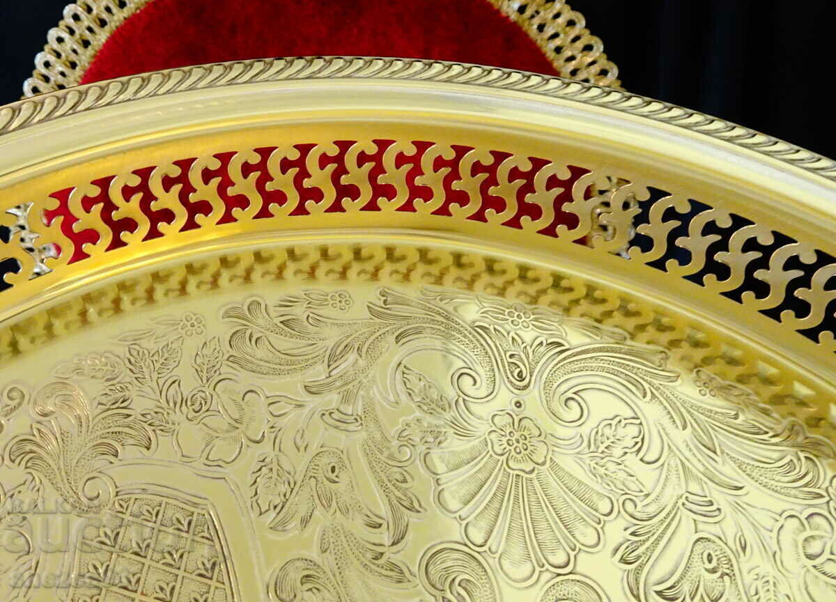 Canadian Bronze Viking Plate Tray, Fabulous Baroque - 6