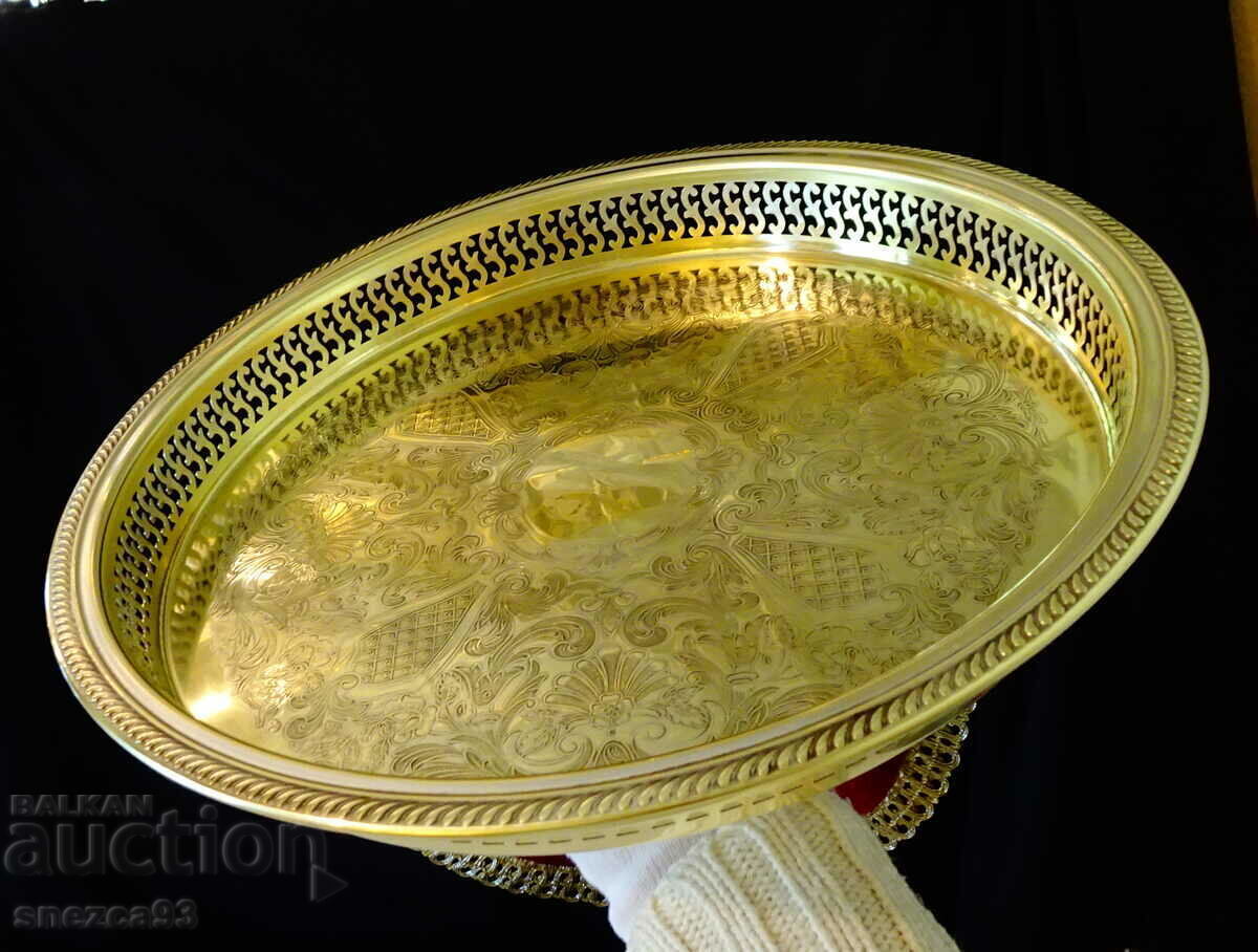 Canadian Bronze Viking Plate Tray, Fabulous Baroque - 7