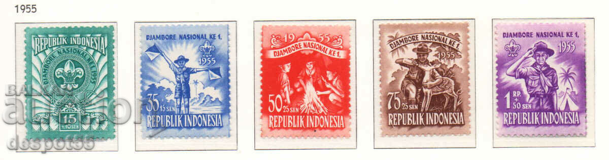 1955. Индонезия. Национално скаутско джамборе.