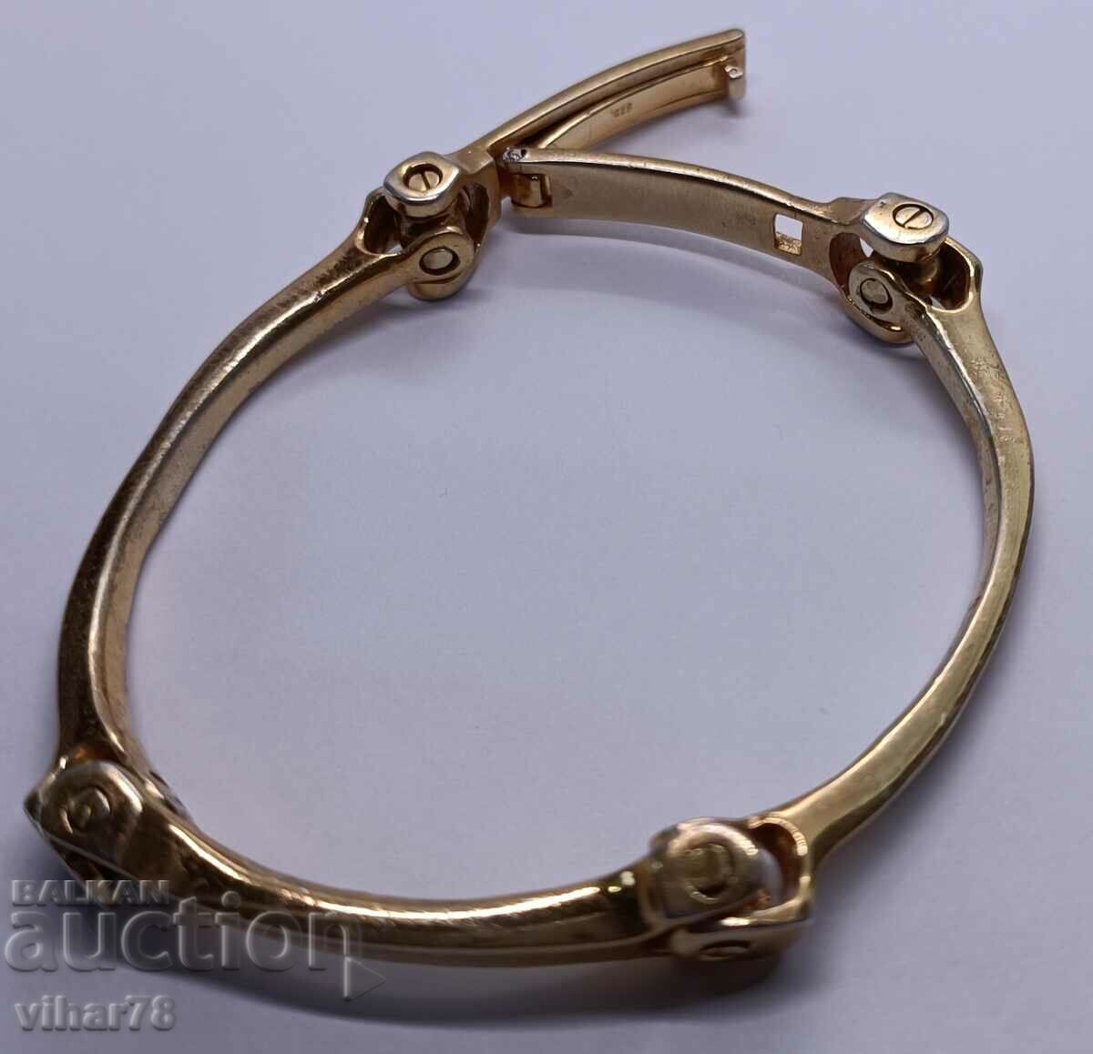 Auction silver bracelet with gold plating Auction silver bracelet with gold plating