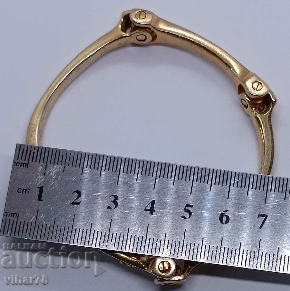 silver bracelet with gold plating - 5 silver bracelet with gold plating - 5