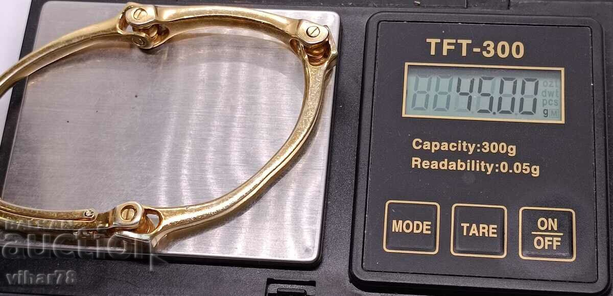 silver bracelet with gold plating - 6 silver bracelet with gold plating - 6