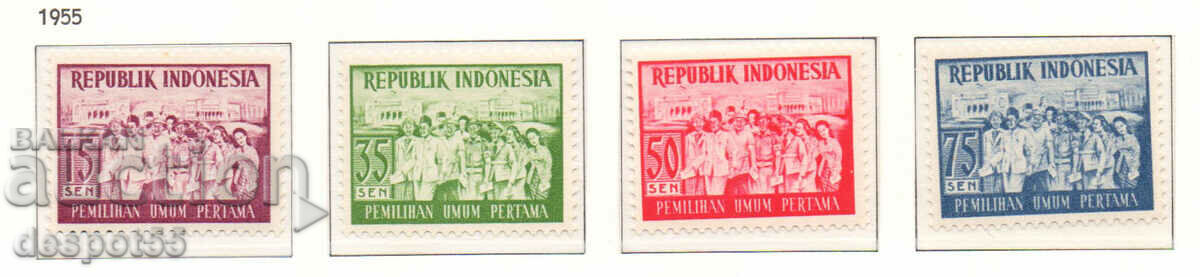 1955. Indonezia. Primele alegeri generale indoneziane.