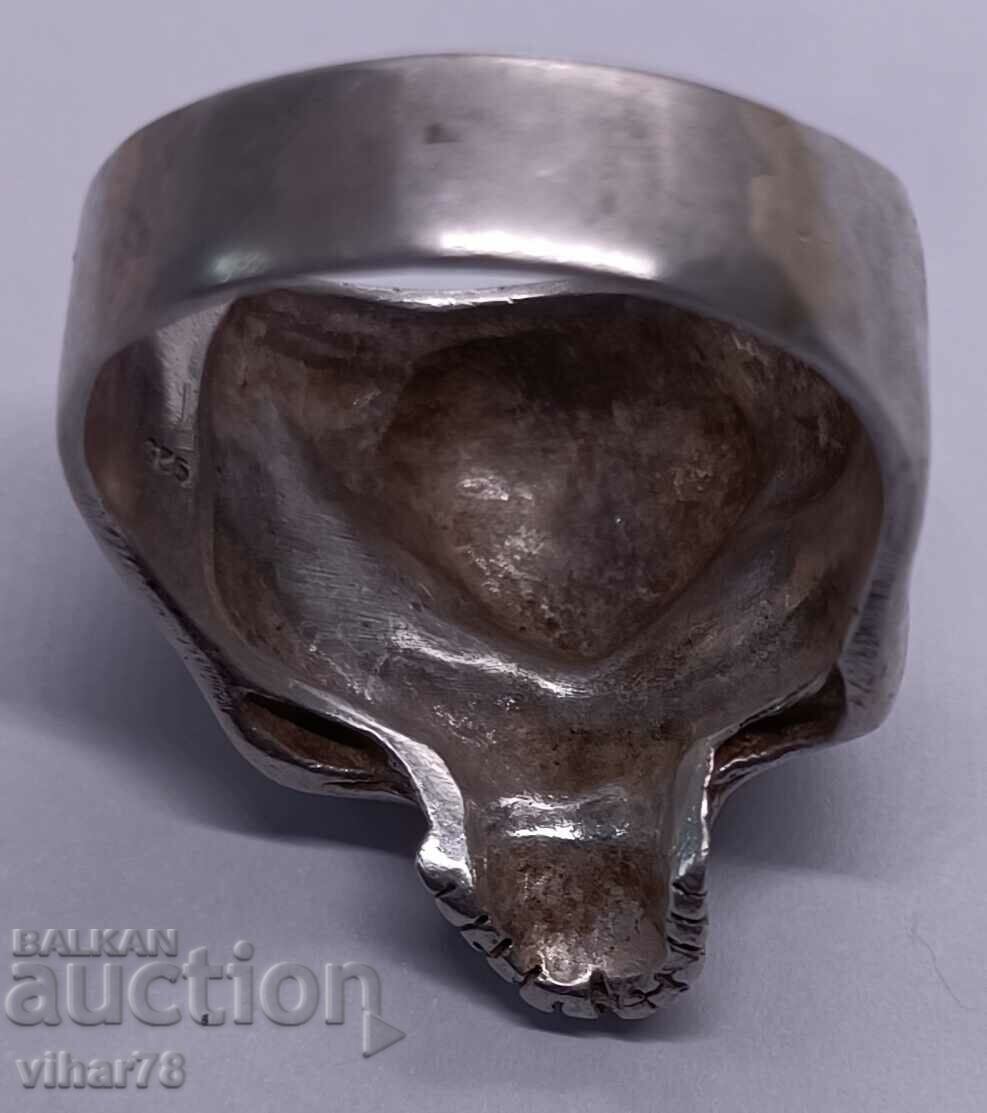 SILVER SKULL RING - 5
