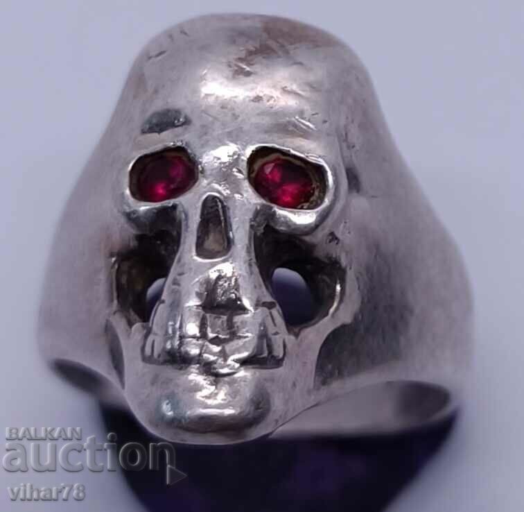 СРЕБЪРЕН ПРЪСТЕН-ЧЕРЕП - 6 СРЕБЪРЕН ПРЪСТЕН-ЧЕРЕП - 6