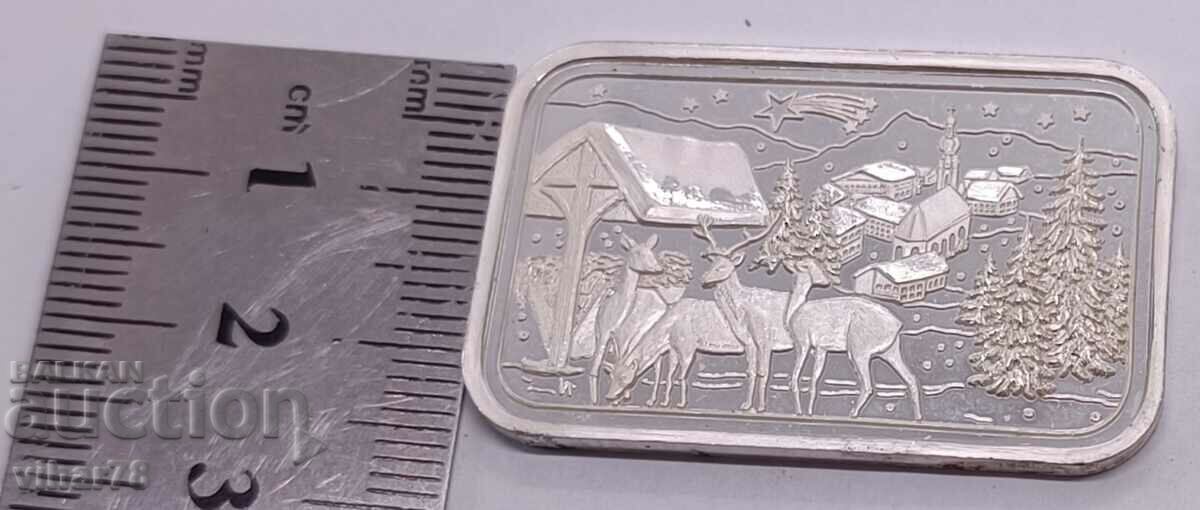 Auction silver tile Auction silver tile