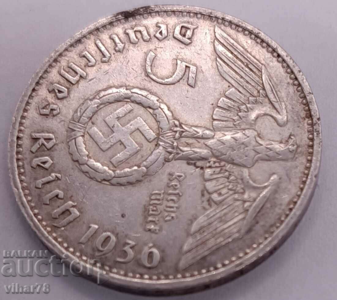 Сребърна монета -5 Германски марки