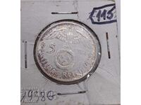 Monedă de argint -5 mărci germane