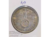 Γερμανία Τρίτο Ράιχ! 5 γραμματόσημα 1939 Ασήμι.