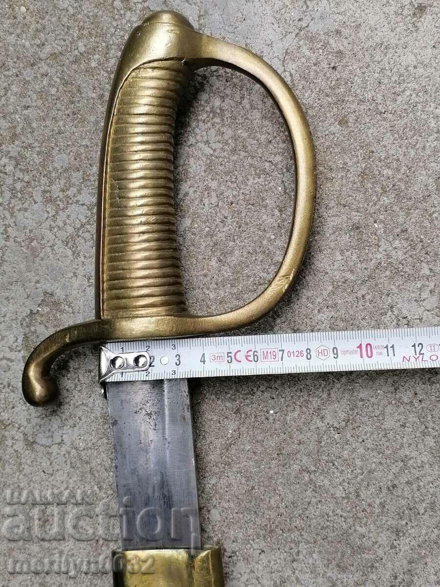 French saber with leather scabbard Napoleon cleaver blade guard - 5 French saber with leather scabbard Napoleon cleaver blade guard - 5