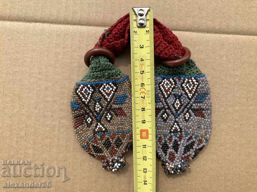 Old purse with pungia beads - 5 Old purse with pungia beads - 5