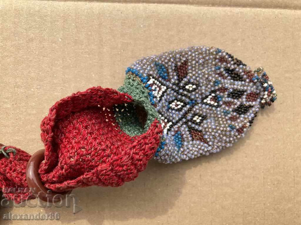 Old purse with pungia beads - 7 Old purse with pungia beads - 7
