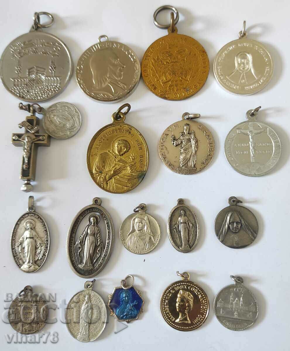 Lot of church pendants-medals