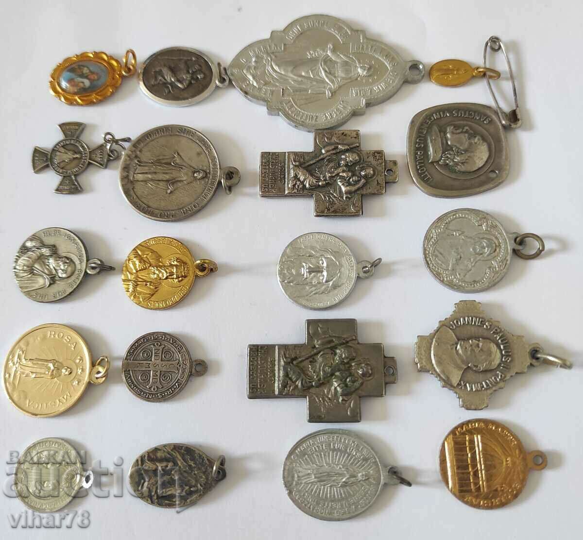 Lot of church pendants-medals with price 219.99 BGN | € 112.48 Lot of church pendants-medals with price 219.99 BGN | € 112.48
