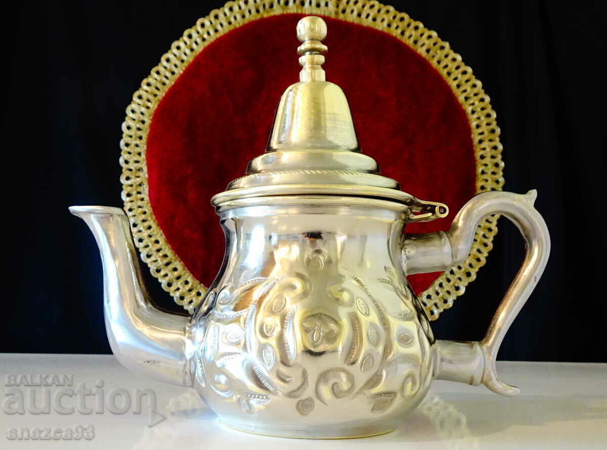 Arab bronze teapot for mulled wine, rakia, relief Arab bronze teapot for mulled wine, rakia, relief