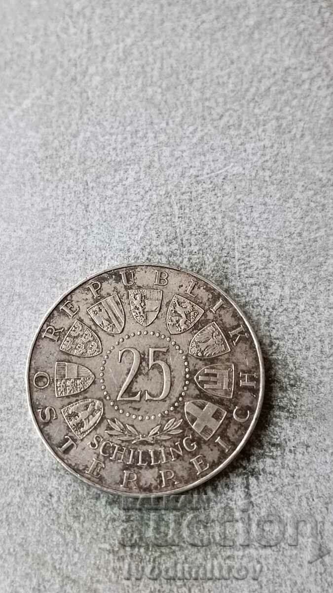 Austria 25 Shillings 1957 Silver