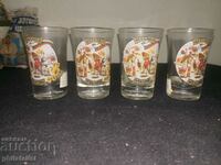 4 pieces - brandy glasses - Bulgaria
