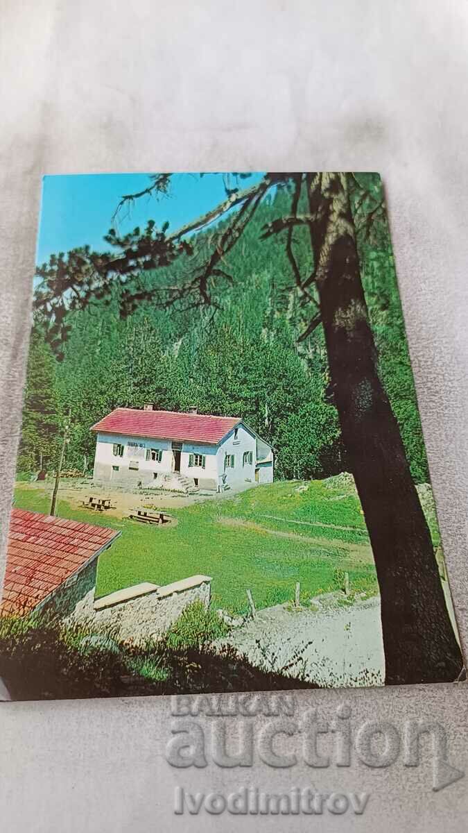 Carte poștală Pirin Banderitsa Hut 1974