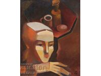 Toma Trifonovski-"Time for coffee"-oil paints-signed