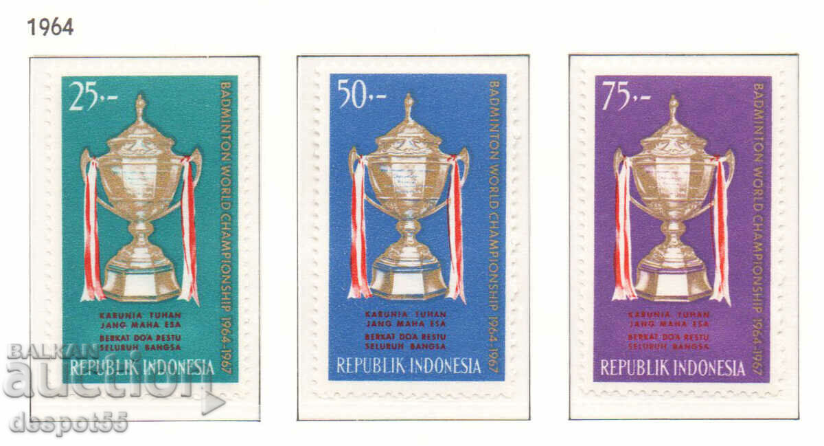 1964. Ινδονησία. Thomas Cup Παγκόσμιο Νο. Μπάντμιντον.